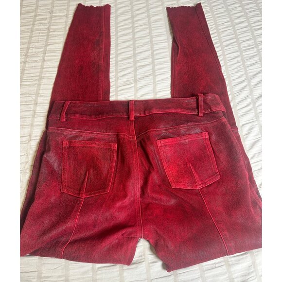 Gomez-Gracia London Unique Red Leather Pants, US8/UK14 - Picture 7 of 9